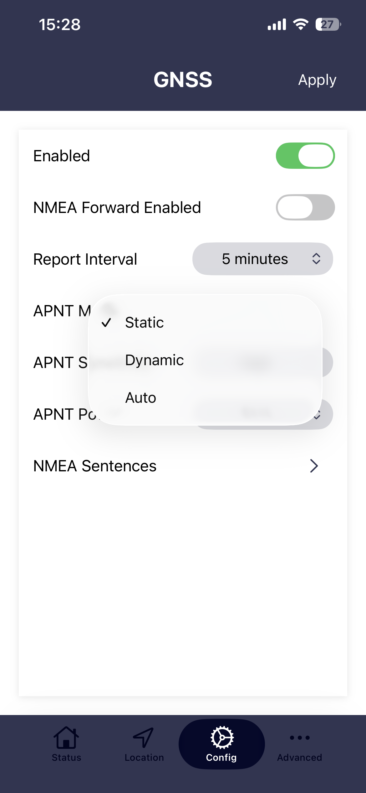 APNT mode