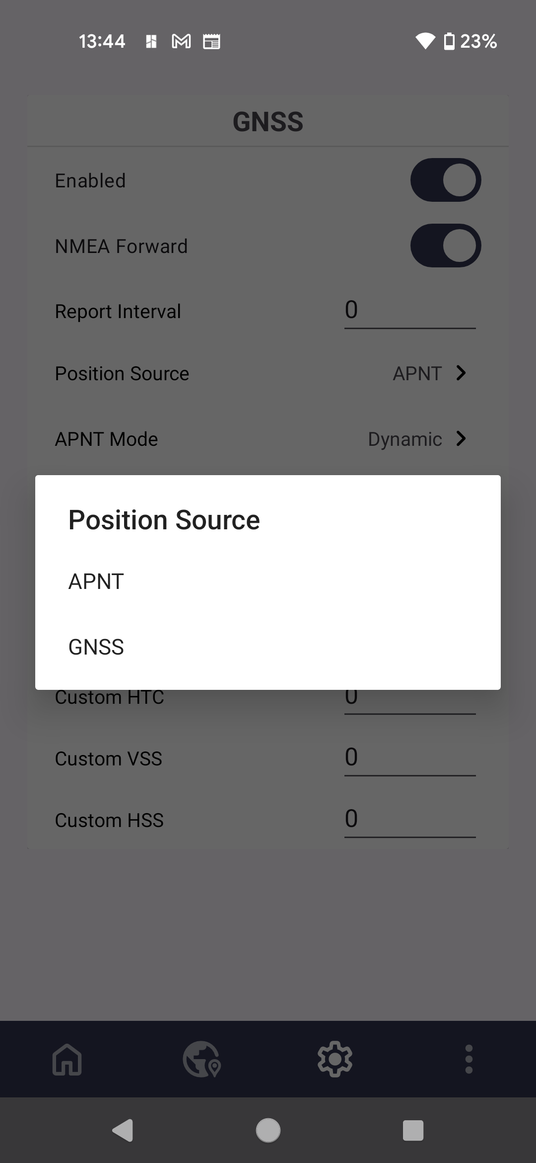 GNSS position source
