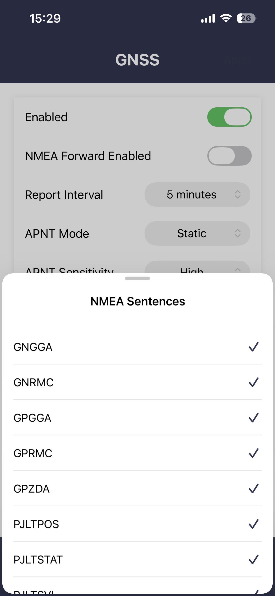 NMEA options