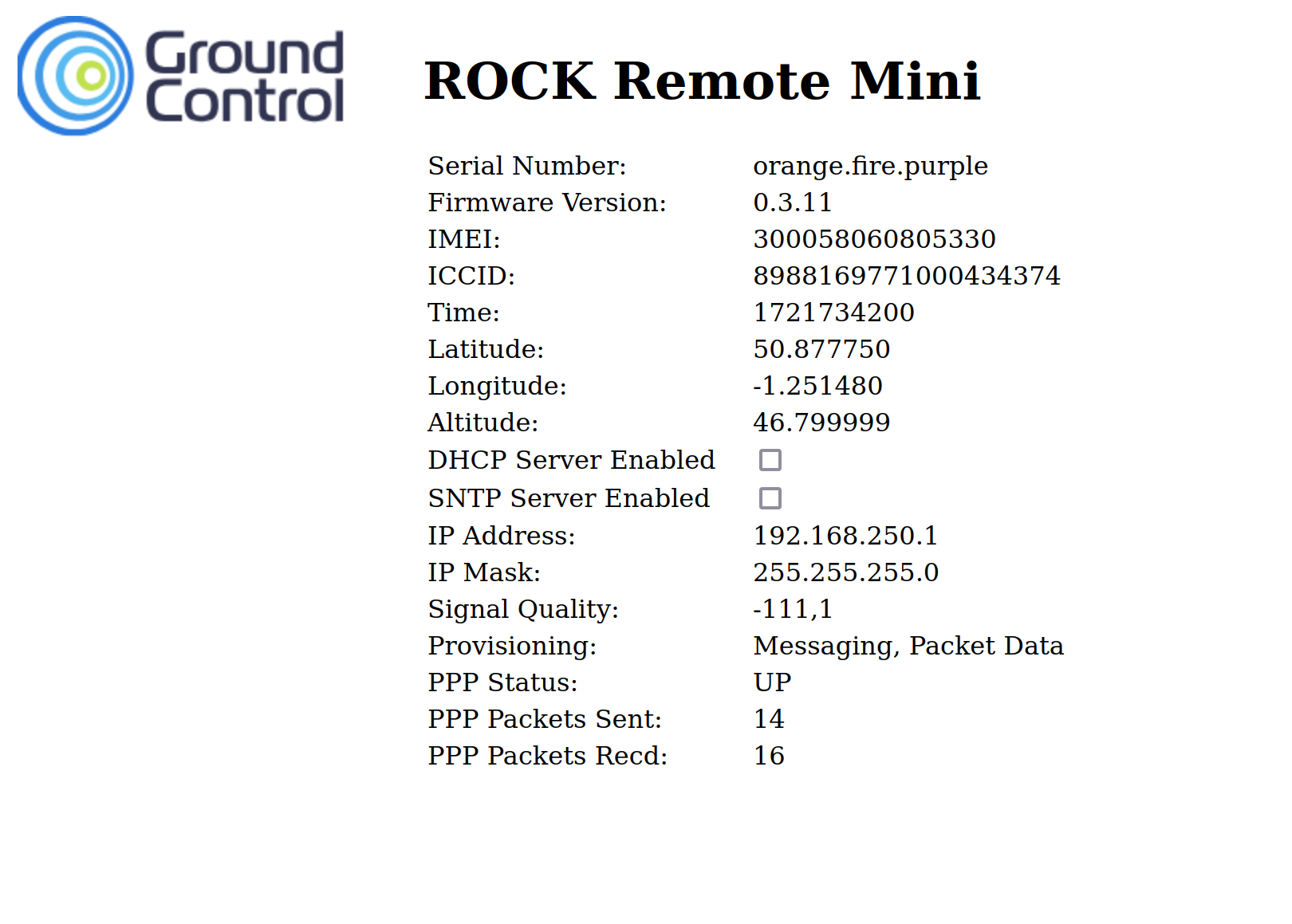 RockREMOTE Mini Home page